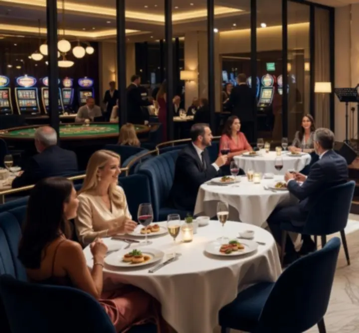 Spectacle live et scène musicale dans un espace de casino en France